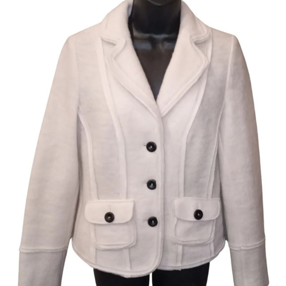 Jacket white wool Shacket by Heine 10 - Picture 1 of 8